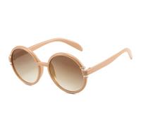 MUTYNE Übergroße Sonnenbrille mit rundem Rahmen für Damen und Herren, modisch, Retro, für den Außenbereich, Sommer, Reisen, Strandparty, UV400 (Beige Tee)