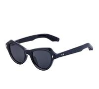 MUTYNE Vintage Cat Eye Reisnagel Damen Sonnenbrille Mode Bonbonfarben Herren Outdoor Reisen UV400 (Hellschwarz Grau)