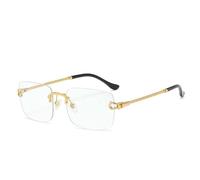 MUTYNE Vintage Mode randlose quadratische Sonnenbrille Damen Herren kleine rahmenlose Brillen Metall Twist Frame Sonnenbrille Shades, C5 Transparent, Einheitsgröße