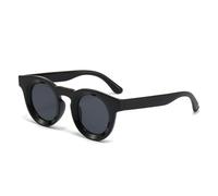 MUTYNE Vintage Runde Sonnenbrille Damen Persönlichkeit Klassische Sonnenbrille Herren Mode Jelly Farbe UV400 (Schwarz)