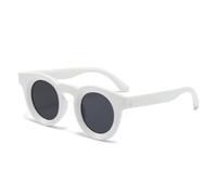 MUTYNE Vintage Runde Sonnenbrille Damen Persönlichkeit Klassische Sonnenbrille Herren Mode Jelly Farbe UV400 (WEISS)