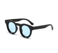 MUTYNE Vintage Runde Sonnenbrille Damen Persönlichkeit Klassische Sonnenbrille Herren Mode Jelly Farbe UV400 (Blau)