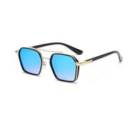 MUTYNE Vintage-Sonnenbrille für Damen und Herren, klassische quadratische Brille mit Metallrahmen, modische Sonnenbrille, C5, Einheitsgröße