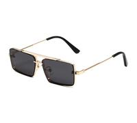 MUTYNE Vintage-Sonnenbrille für Herren, rechteckig, luxuriös, Retro, Steampunk, modische Brille, Punk-Farbtöne, N03, Einheitsgröße