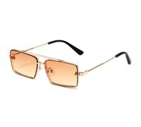 MUTYNE Vintage-Sonnenbrille für Herren, rechteckig, luxuriös, Retro, Steampunk, modische Brille, Punk-Farbtöne, N02, Einheitsgröße