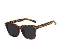 MUTYNE Vintage Square Rivet Damen-Sonnenbrille, klassische Herren-Sonnenbrille, Outdoor-Reisen, Angeln, UV400 (Leopardengrau)