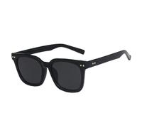 MUTYNE Vintage Square Rivet Damen-Sonnenbrille Klassische Herren-Sonnenbrille Outdoor-Reisen Angeln UV400 (Schwarz Grau)