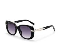 MUTYNE Yooske Outdoor-Sonnenbrille mit Farbverlauf, personalisierbar, klassisch, einfarbig, für Damen, Vintage, groß, oval, UV400 (schwarz/grau)