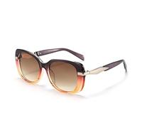 MUTYNE Yooske Outdoor-Sonnenbrille mit Farbverlauf, personalisierbar, klassisch, einfarbig, für Damen, Vintage, groß, oval, UV400 (lila, orange, teefarben)