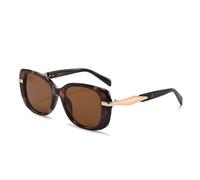 MUTYNE Yooske Outdoor-Sonnenbrille mit Farbverlauf, personalisierbar, klassisch, einfarbig, für Damen, Vintage, groß, oval, UV400 (Leoparden-Tee)