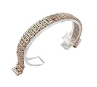 MUXUMAO 8mm 9mm 10mm 11mm 12mm 14mm 16mm Edelstahl Uhrenarmband for Damen Universal Ersatz Uhrenarmband(Rose Gold,15mm)