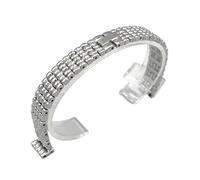 MUXUMAO 8mm 9mm 10mm 11mm 12mm 14mm 16mm Edelstahl Uhrenarmband for Damen Universal Ersatz Uhrenarmband(Silver,11mm)