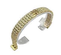 MUXUMAO 8mm 9mm 10mm 11mm 12mm 14mm 16mm Edelstahl Uhrenarmband for Damen Universal Ersatz Uhrenarmband(Gold,13mm)