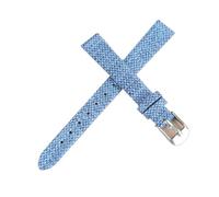 MUXUMAO Nylon Uhrenarmband 8mm 10mm 12mm 14mm 16mm Canvas Uhrenarmbänder Frau Universal Armband(Blue,10mm)