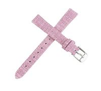 MUXUMAO Nylon Uhrenarmband 8mm 10mm 12mm 14mm 16mm Canvas Uhrenarmbänder Frau Universal Armband(Light pink,14mm)