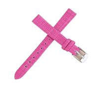 MUXUMAO Nylon Uhrenarmband 8mm 10mm 12mm 14mm 16mm Canvas Uhrenarmbänder Frau Universal Armband(Pink,12mm)