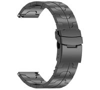MUXUMAO Schnellverschluss-Uhrenarmband aus Edelstahl, 20 mm 22 mm Herren-Faltschließe, universell, Ersatzarmband(Black,20mm)