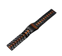 MUXUMAO Schnellverschluss-Uhrenarmband aus Edelstahl, 20 mm 22 mm Herren-Faltschließe, universell, Ersatzarmband(Black Orange,20mm)