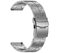 MUXUMAO Schnellverschluss-Uhrenarmband aus Edelstahl, 20 mm 22 mm Herren-Faltschließe, universell, Ersatzarmband(Silver,20mm)