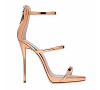 MUYEY Damen High Heel Sandalen Damen Party Prom Stiletto Schuhe Große Größe Unisex 12CM,Gold,40