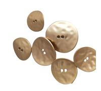 MUZIT Knöpfe, 10er-Packung, 30 mm flache Metallknöpfe, runde Hosenknöpfe, Bastelknöpfe, 2 Löcher, Ersatzknöpfe, im Vintage-Stil