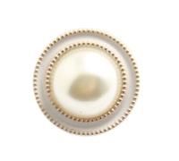 MUZIT Knöpfe, 10er-Packung Perlmuttknöpfe im Vintage-Stil, runde, Ösenknöpfe mit Metallschaft als Ersatz, Hosenknöpfe, Bastelknöpfe(White,18mm)