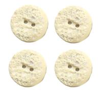 MUZIT Knöpfe, 20er-Pack Harzknöpfe, 4 Löcher, Holzknöpfe in Rockoptik, runde Bastelknöpfe, kleine, Retro-Nähknöpfe for Scrapbooking(Beige,25 mm)