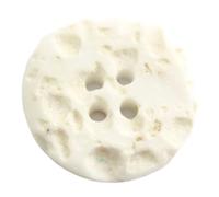 MUZIT Knöpfe, 20er-Pack Harzknöpfe, 4 Löcher, Holzknöpfe in Rockoptik, runde Bastelknöpfe, kleine, Retro-Nähknöpfe for Scrapbooking(White,21 mm)