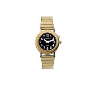 MV „Black Edition“ sprechende Armbanduhr für Damen 30 mm goldfarben mit Metallzugband D-BM