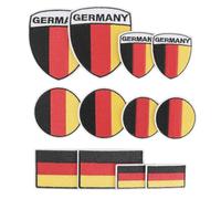 MWOOT Deutschland Flaggen Patch, 12 Stück Germany Flag Patches, Der Bundeswehr Deutschland Flaggen-Flicken zum Aufbügeln für Jacken Taschen Deko, Deutsch Fahne Bügelbild