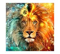 MWOOT DIY 5D-Diamant-Malerei Nach Zahlen-Set,Löwe Voller Diamond Pasted Painting Kristall Strass Stickerei Kreuzstich Arts Craft Gemälde für Home Wanddekoration(30x30cm)