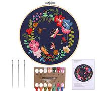 MWOOT Handmade Embroidery Starter Kit Set with Partten,DIY Handarbeit Stickerei Starter Kit Cross Stitch Craft für Erwachsene Anfänger Sticken