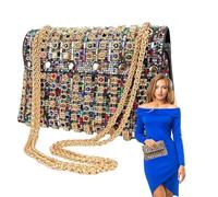 Mxshc Damen-Abendtaschen,Damen-Abendhandtaschen - Glitzernde Abendtasche Damen Geldbörse - Tragbare Strass-Clutch-Geldbörse für Geburtstag, Neujahr, Weihnachten, Ostern