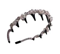 Mxshc Geflochtene Haarbänder für Frauen, Vintage Künstliche Perlen Haarband, Modischer Haarreif Elegante Haarbänder für tägliche Nutzung, Fitnessstudio, Reisen, Sommer, Musikfestivals, Partys,