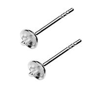 My-Bead 1 Paar Ohrstecker Rohlinge 925 Sterling Silber inklusive Ohrmuttern Schmuckherstellung basteln Steine und Perlen DIY