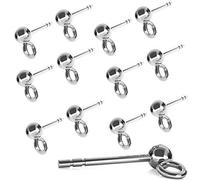 My-Bead 10 Paar Ohrstecker 925 Sterling Silber mit 3mm Kugel Ohrschmuck Rohling für die Schmuckherstellung DIY