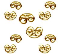 My-Bead 5 Paar Ohrring Verschlüsse Pousetten 4.5mm 925 Silber 24K doppelt vergoldet nickelfrei Ohrmuttern gold DIY