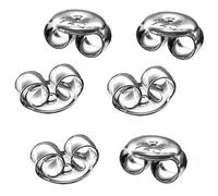 MY-BEAD Ohrringverschlüsse 6 Stück Ohrstecker Sterlingsilber 925 Silber Pousetten Ø 4.5mm Butterfly Verschlüsse Ohrringe Stecker basteln Ersatz DIY