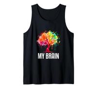 My Brain Tree Rainbow Splash Neurodivergent für Erwachsene Tank Top