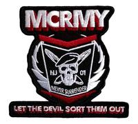 My Chemical Romance - Aufnäher zum Aufbügeln Never Surrender, gewebter Stoff (Einheitsgröße) (Schwarz/Weiß/Rot)