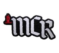 My Chemical Romance - Logo - Aufnäher zum Aufbügeln, gewebter Stoff (Einheitsgröße) (Schwarz/Weiß/Rot)