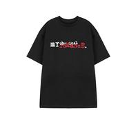 My Chemical Romance Unisex-T-Shirt, kurzärmelig, Rosen-Grafik-T-Shirt für Teenager und Erwachsene, Band-Logo, Rockmusik-Bekleidung, alternatives Punk-Merchandise-Fangeschenk, Schwarz, M