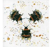 My Cross Stitch BMCS02 Kreuzstich-Set, Motiv Bee Happy Bree Merryn, Stoff, 8x8 inches