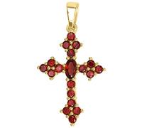 My Gold Anhänger Granat (Ohne Kette) Echtes Gelbgold 375 Gold (9 Karat) Edelstein 29mm x 16mm Glorian A-06806-G601-GAR