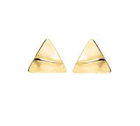 My Gold Damen Dreieck Ohrringe Gold Echtes Gelbgold 375 (9 Karat) Ohrstecker Goldstecker 6mm x 7mm Triangel O-07813-G603