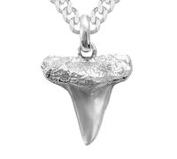 My Gold Herren Haizahn Kette 925 Sterlingsilber (Halskette & Anhänger) MASSIV 55cm Länge Panzerkette Great White Set Y-06234-S911-FP45-K55cm