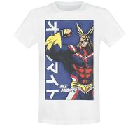 My Hero Academia All Might Poster Männer T-Shirt weiß S 100% Baumwolle Anime, Fan-Merch, TV-Serien