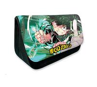 My Hero Academia Federmäppchen Anime Midoriya Izuku/Todoroki Shouto Große Kapazität Schreibwarenbox Federmäppchen Doppel-Segeltuch-Stifttasche für Unisex-Studenten-Geschenk