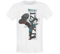 My Hero Academia Izuku Midoriya Männer T-Shirt weiß XL 100% Baumwolle Anime, Fan-Merch, TV-Serien