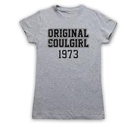 My Icon Art & Clothing Original Soulgirl 1973 Northern Soul Damen T-Shirt, Grau, 2XL